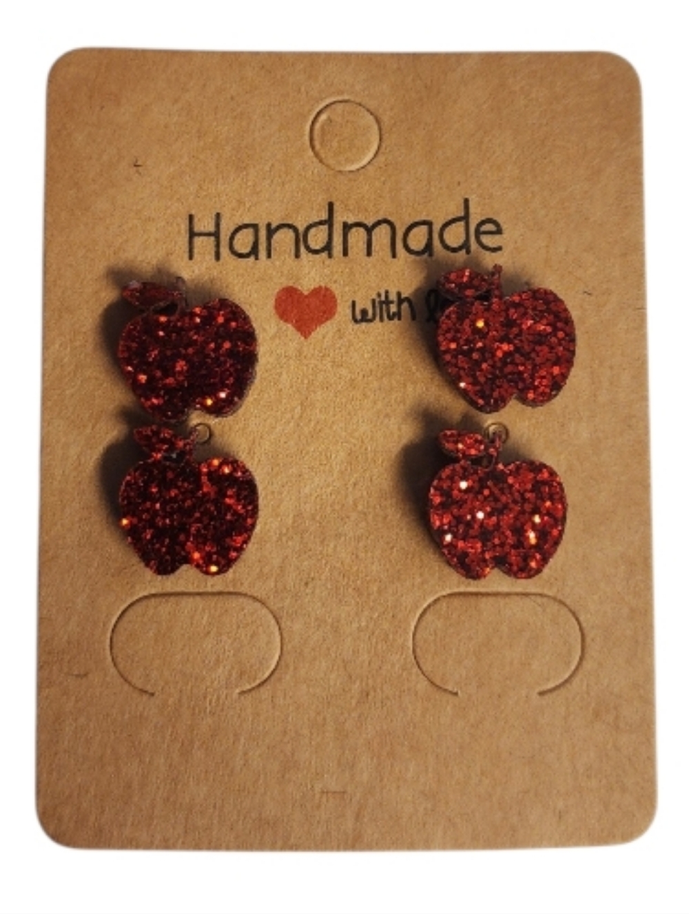 Ruby Orchard Sparkle Acrylic Stud Earrings - 2 Pair